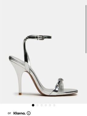 Steve Madden Silver Mirror Ankle-Strap Stiletto heels
